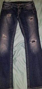 Pioneer silver jeans